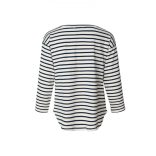 Mads Nørgaard ● Bretagne Organic Thilke ● 7/8 ujjú  ekrü alapon sötétkék csíkos póló