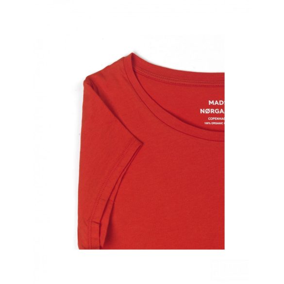 Mads  Nørgaard ● Organic Favorite Teasy ● piros rövid ujjú pamut póló