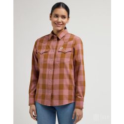   Lee ● Regular Western Shirt ● rózsaszín kockás hoszú ujjú ing