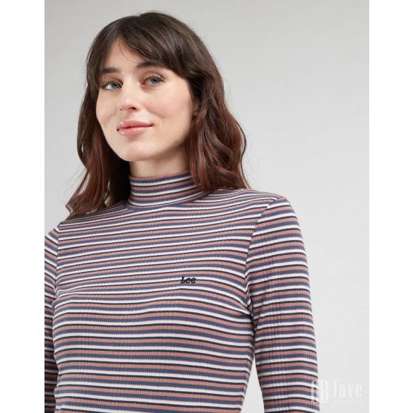 Lee ● Ribbed High Neck ● csíkos hosszú ujjú póló