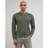 Lee ● Plain Crew ● khakizöld környakas pulóver