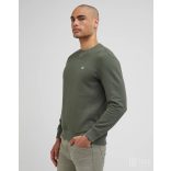 Lee ● Plain Crew ● khakizöld környakas pulóver