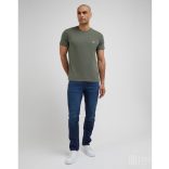 Lee ● Patch Logo Tee ● khakizöld rövid ujjú póló