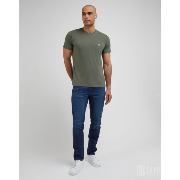 Lee ● Patch Logo Tee ● khakizöld rövid ujjú póló