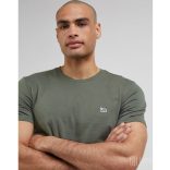 Lee ● Patch Logo Tee ● khakizöld rövid ujjú póló