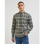 Lee ● Button Down Shirt ● zöld kockás hosszú ujjú ing