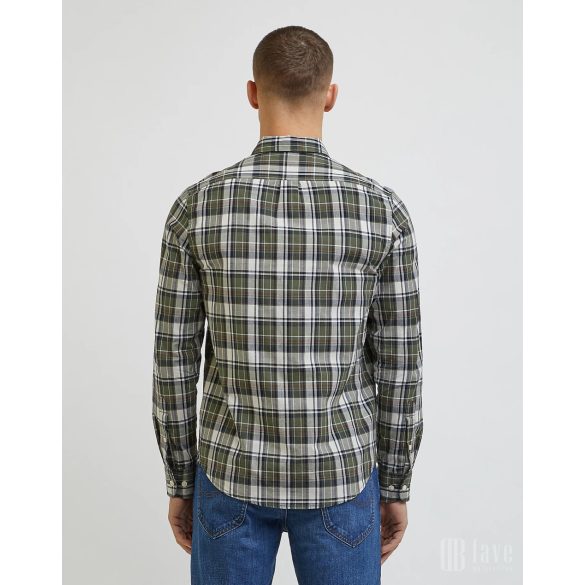 Lee ● Button Down Shirt ● zöld kockás hosszú ujjú ing
