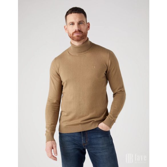 Wrangler ● Roll Neck Knit ● barnásszürke garbónyakú pulóver