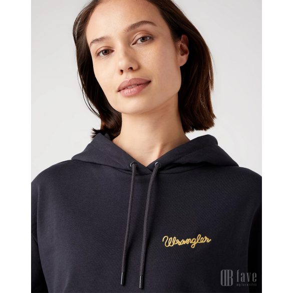 Wrangler ● Regular Hoodie ● fekete kapucnis pulóver