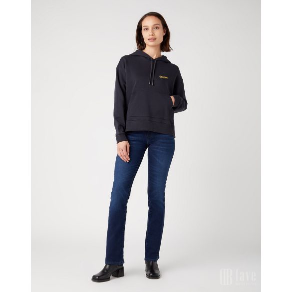 Wrangler ● Regular Hoodie ● fekete kapucnis pulóver