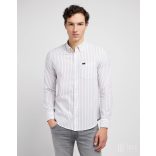 Lee ● Button Down Shirt ● khakizöld csíkos hosszú ujjú ing