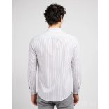 Lee ● Button Down Shirt ● khakizöld csíkos hosszú ujjú ing