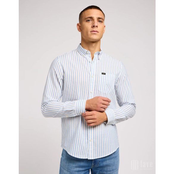 Lee ● Button Down Shirt ● kék csíkos hosszú ujjú ing