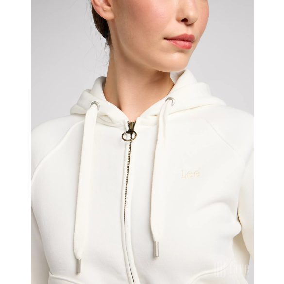 Lee ● Zip Through Hoodie ● ekrü kapucnis kardigán