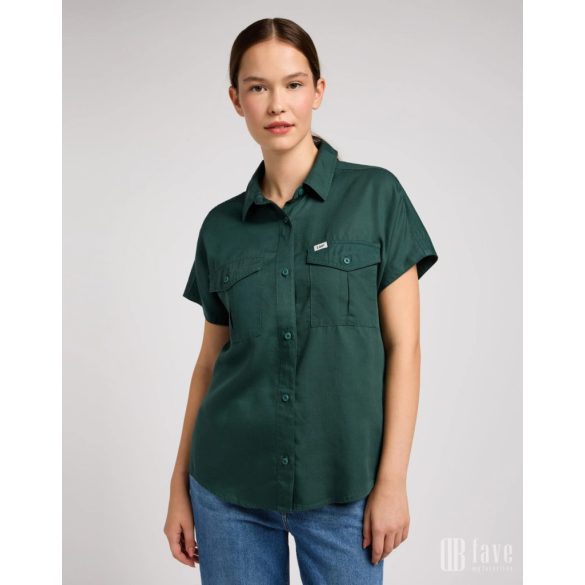 Lee ● Drapey Shirt ● zöld rövid ujjú ing