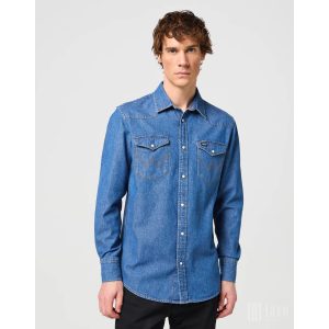 Wrangler ● Western Shirt ● kék hosszú ujjú farmering