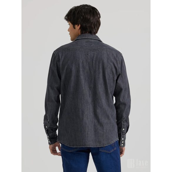 Wrangler ● 27MW Shirt ● fekete hosszú ujjú farmering