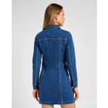 Lee ● Foreverfit Rider Dress ● kék koptatott hosszú ujjú farmerruha