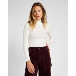 Lee ● Ribbed High Neck Tee ● fehér hosszú ujjú póló 