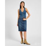 Lee ● Midi Skirt ● középkék koptatott midi farmerszoknya