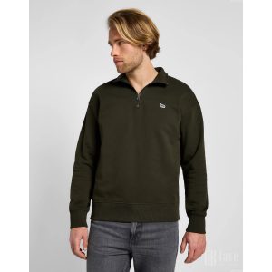 Lee ● Half Zip ● khakizöld cipzáras pulóver