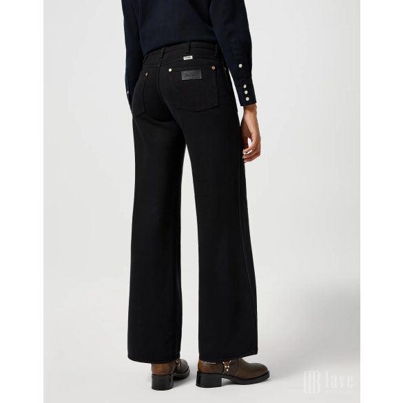 Wrangler ● World Wide ●  széles egyenes szárú fekete farmernadrág