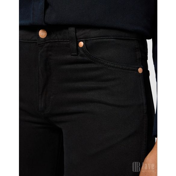 Wrangler ● World Wide ●  széles egyenes szárú fekete farmernadrág