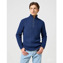   Wrangler ● Half Zip Knit ● kék cipzáras kötött pulóver