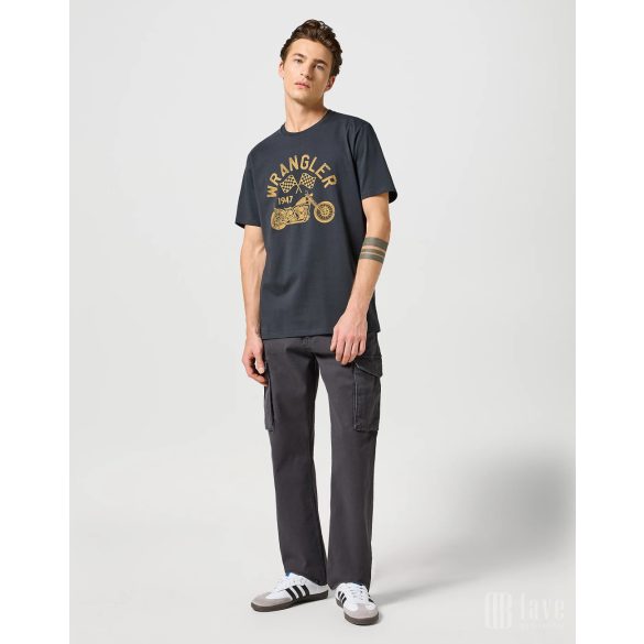 Wrangler ● Americana Tee ● fekete feliratos rövid ujjú póló
