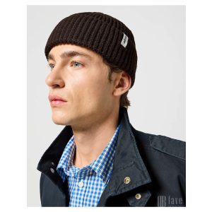 Wrangler ● Sign off Beanie ● sötétbarna kötött sapka