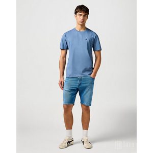 Wrangler ● Sign Off Tee ● farmerkék rövid ujjú póló
