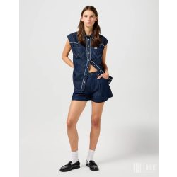 Wrangler ● Pleated Short ● sötétkék farmersort