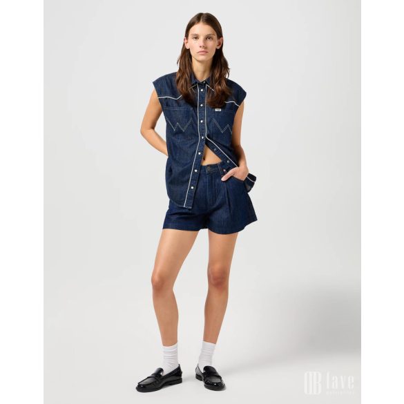 Wrangler ● Pleated Short ● sötétkék farmersort