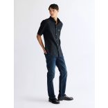 Wrangler ● SS 1PKT Shirt ● fekete rövid ujjú pamut ing