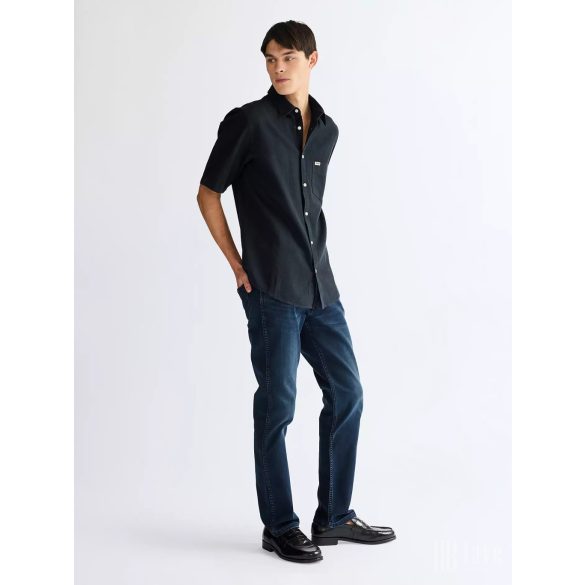 Wrangler ● SS 1PKT Shirt ● fekete rövid ujjú pamut ing