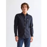 Wrangler ● LS 1PKT Shirt ● sötétkék hosszú ujjú len ing