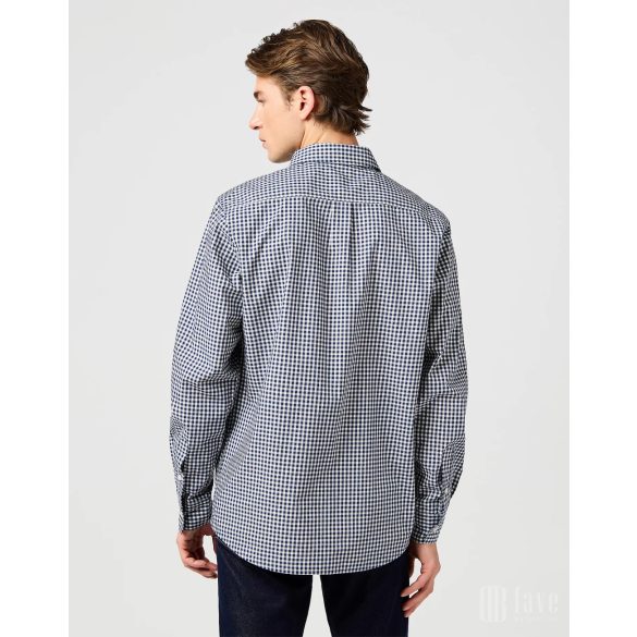 Wrangler ● LS 1PKT Shirt ● kék kockás hosszú ujjú ing
