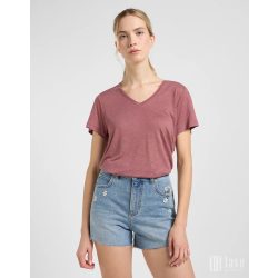 Lee ● V Neck Tee ● bordós rövid ujjú póló 