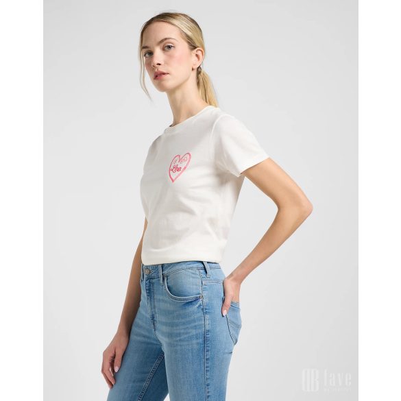 Lee ● Small Logo Tee ● törtfehér rövid ujjú póló 