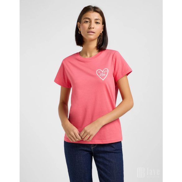 Lee ● Small Logo Tee ● pink rövid ujjú póló 
