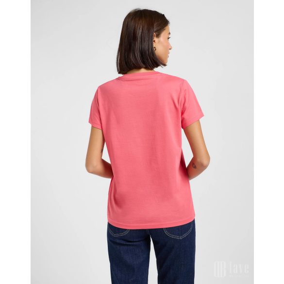 Lee ● Small Logo Tee ● pink rövid ujjú póló 