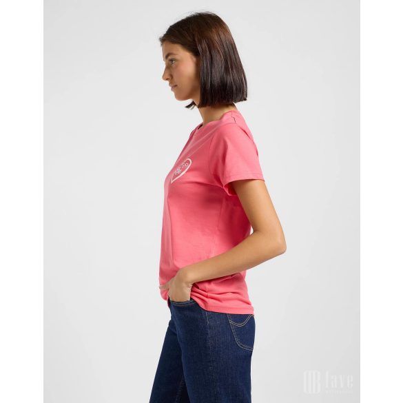 Lee ● Small Logo Tee ● pink rövid ujjú póló 