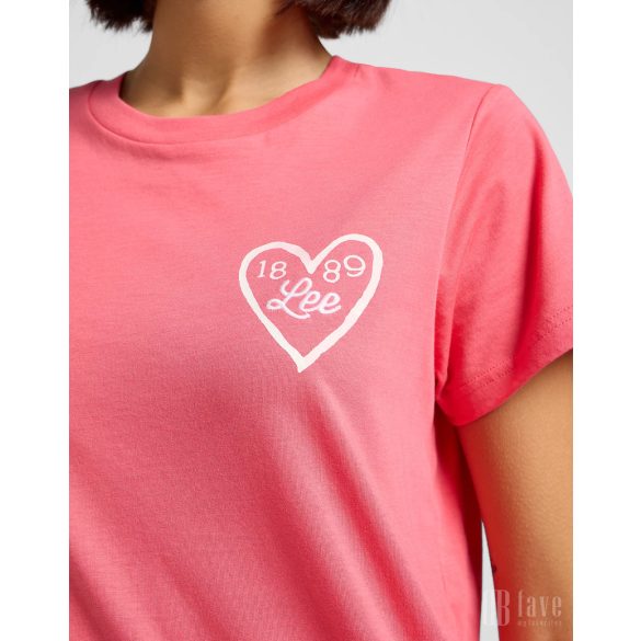 Lee ● Small Logo Tee ● pink rövid ujjú póló 