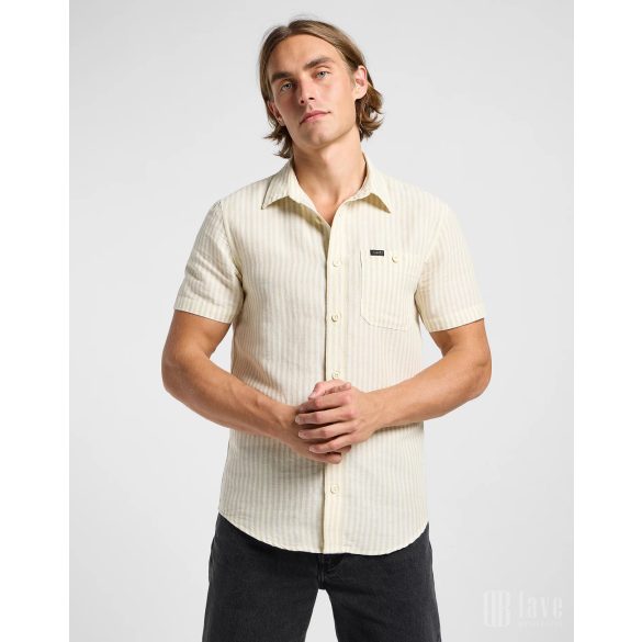 Lee ● Leesure Shirt ● drapp csíkos rövid ujjú ing