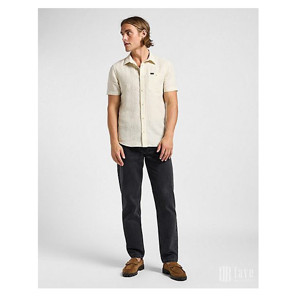 Lee ● Leesure Shirt ● drapp csíkos rövid ujjú ing