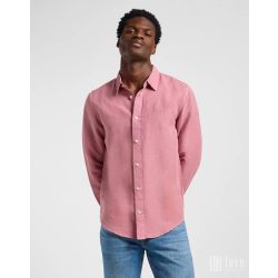 Lee ● Patch Shirt ● mályvaszínű hosszú ujjú len ing