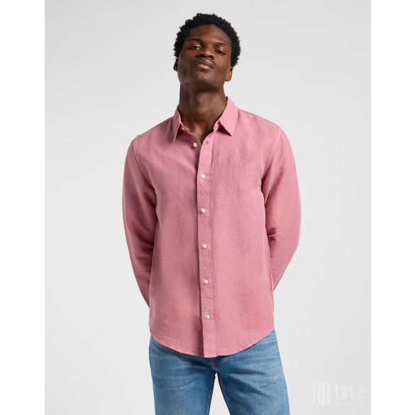 Lee ● Patch Shirt ● rózsaszínes hosszú ujjú len ing