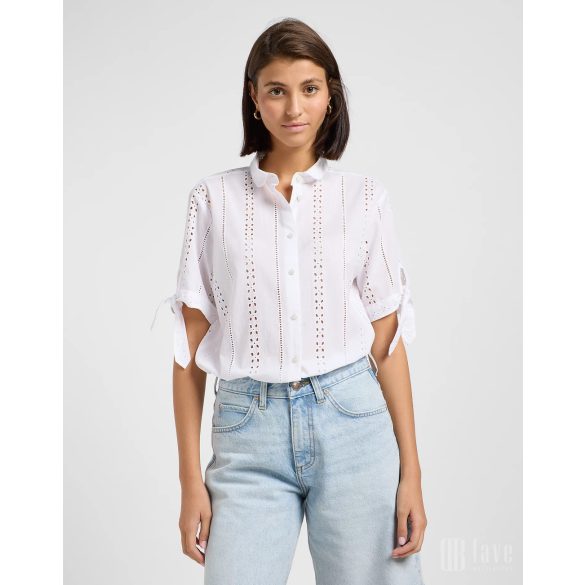 Lee ● Camp Tie Shirt ● fehér madeira rövid ujjú ing