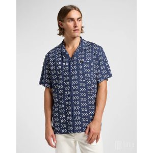 Lee ● Resort Shirt ● kék apró mintás rövid ujjú ing