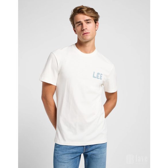 Lee ● Relaxed Graphic Tee ● törtfehér mintás rövid ujjú póló 